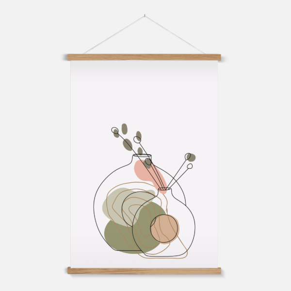 Nature Connection Donut Vase Wall Art Print