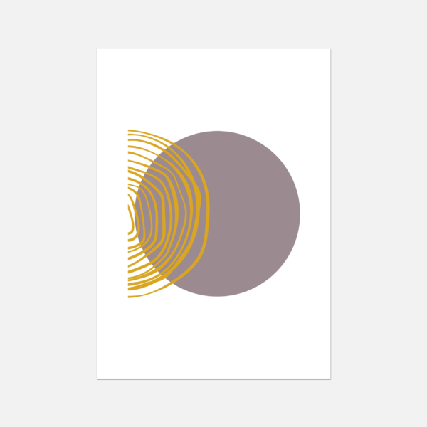 Round Curve Opposite Seasonal Abstract Wall Poster
