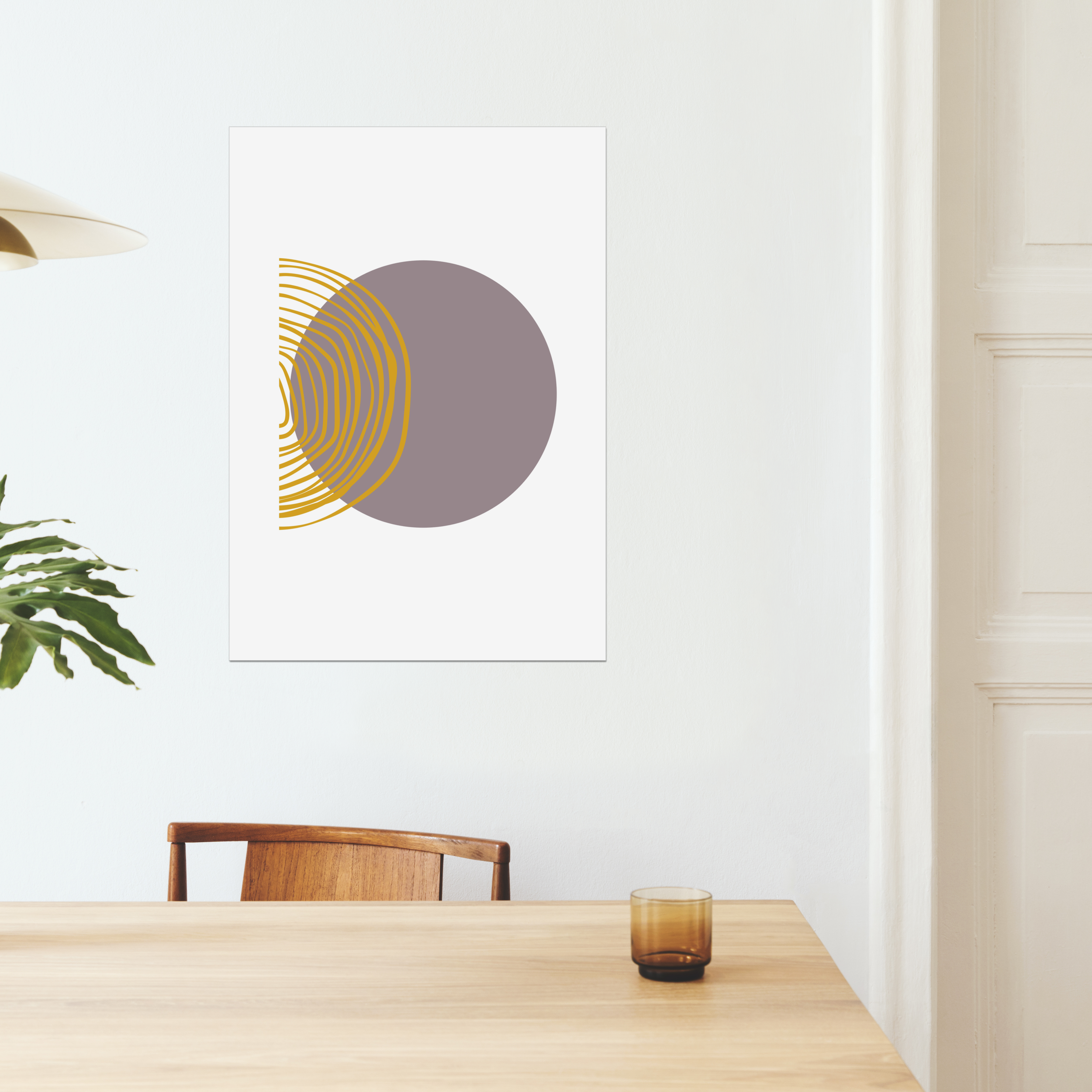 Round Curve Opposite Seasonal Abstract Wall Poster
