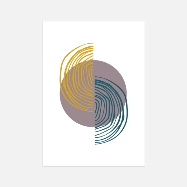 Round Curve Seasonal Gardening Abstract Wall Poster