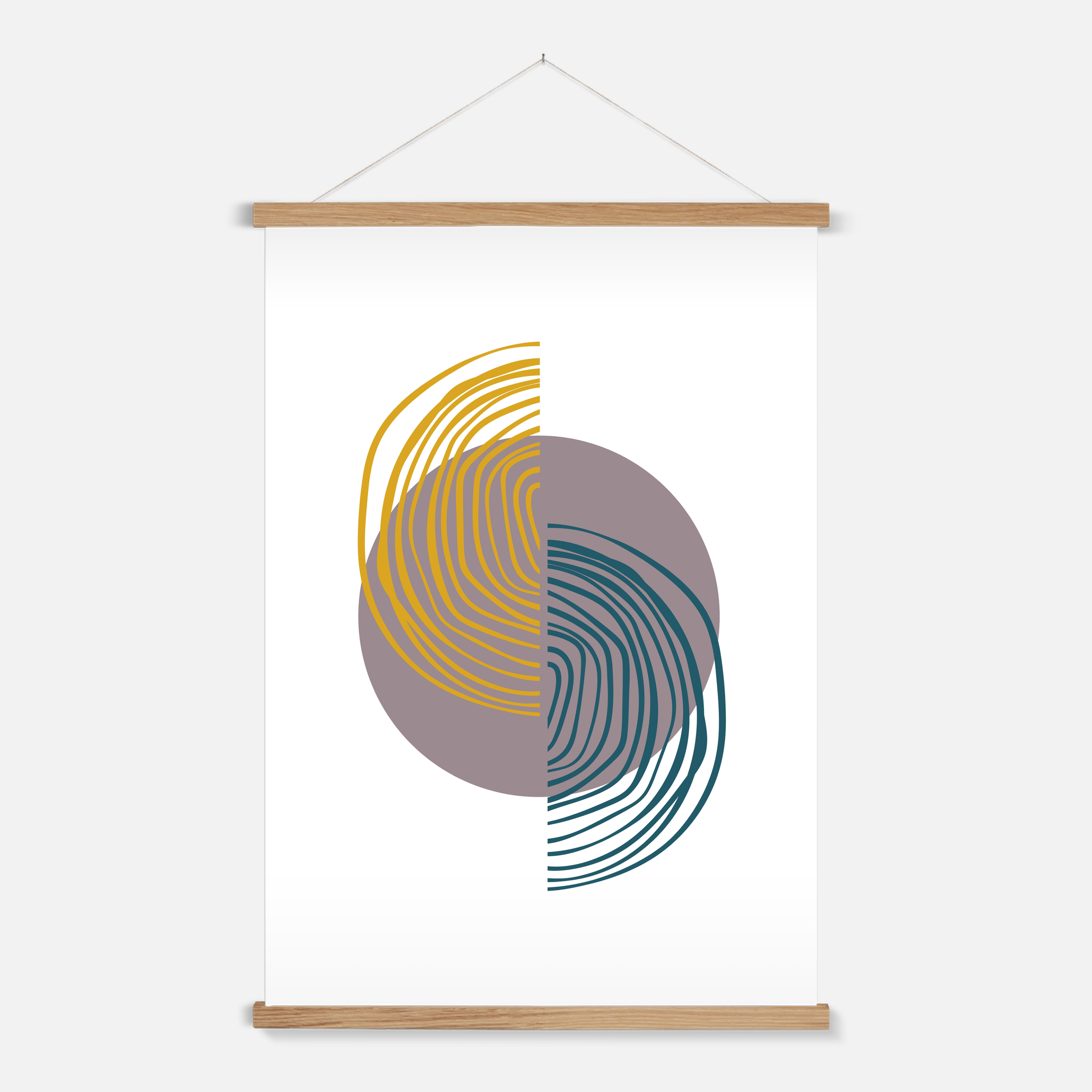 Round Curve Seasonal Gardening Abstract Wall Poster