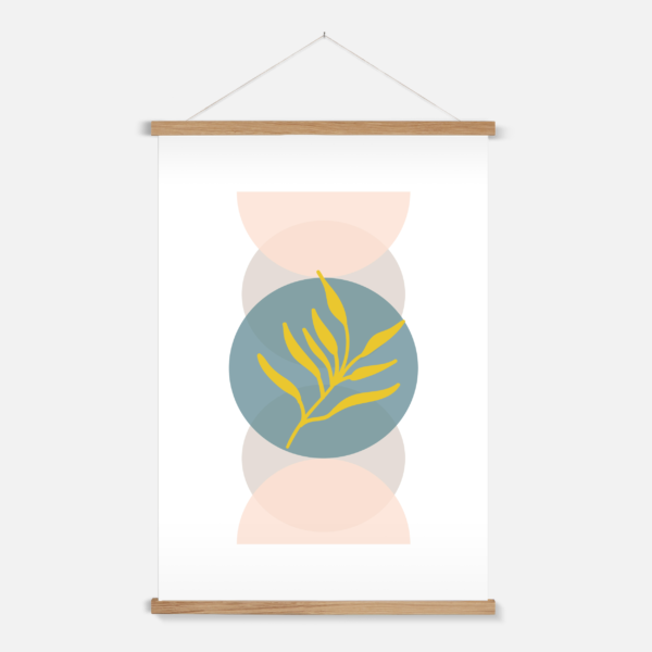 Round Leaf Abstract Garden Vintage Art Print